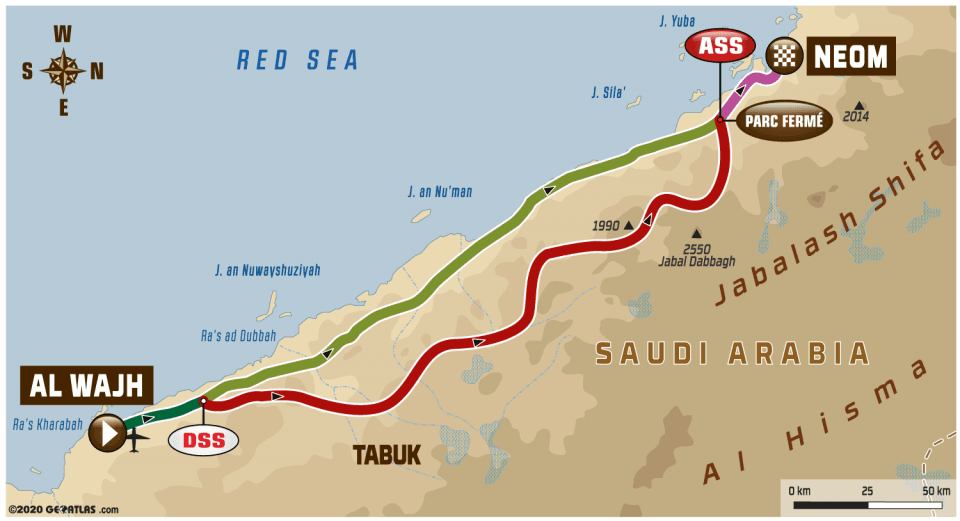 dakar2020 traseu ziua2