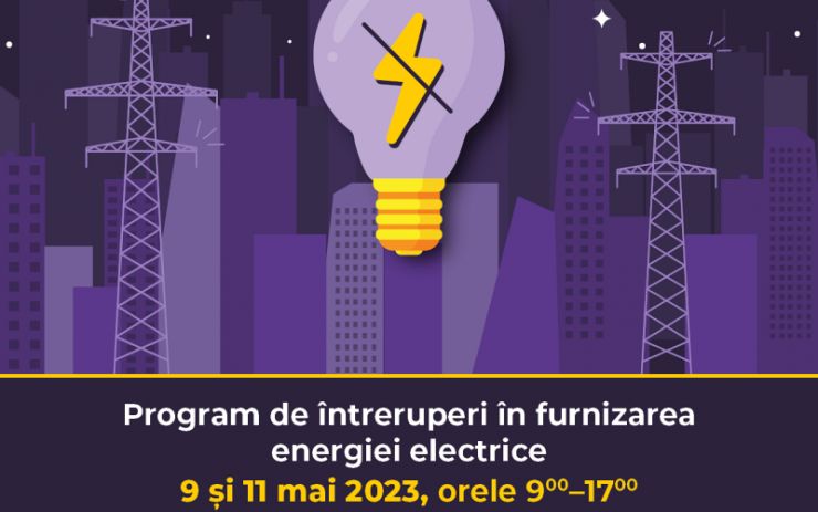 Întreruperi în alimentarea cu energie electrică pe mai multe străzi din municipiu