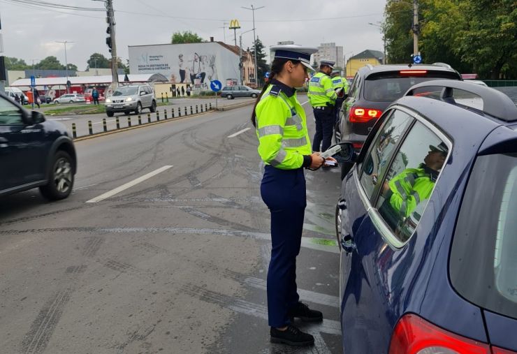 Aproape 60 de șoferi au devenit pietoni, în urma unei acțiuni de tip Speed Marathon a polițiștilor rutieri sătmăreni