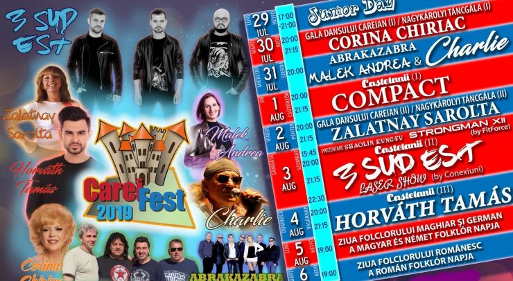 Carei Fest 2019 | 3 SUD EST și Compact, printre artiștii care vor urca pe scenă. Programul complet